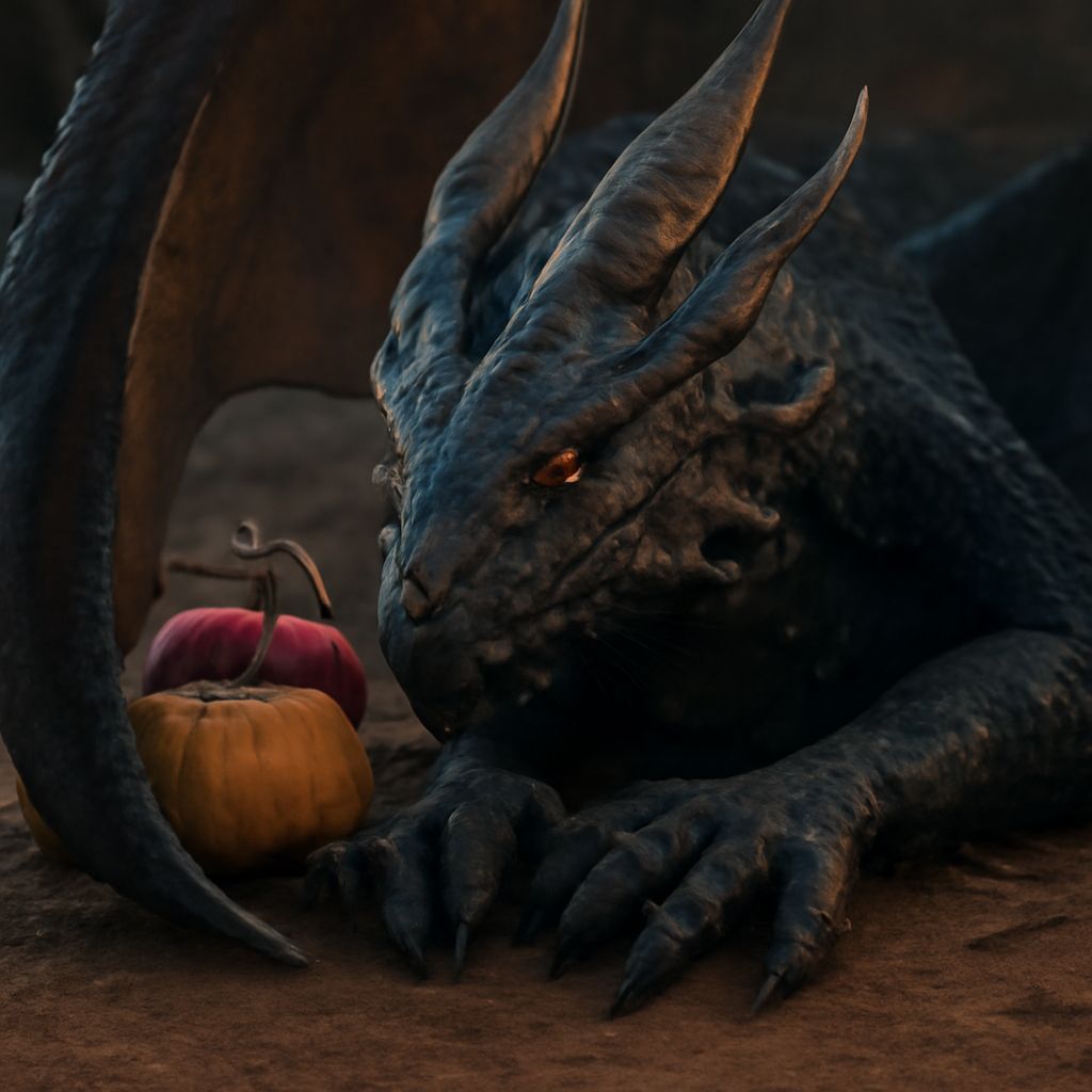 A black dragon beside a masked bounty hunter and a female Dwarf smith